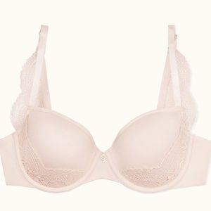 ThirdLove 24/7 Lace Back T-Shirt Bra 34B Blush
